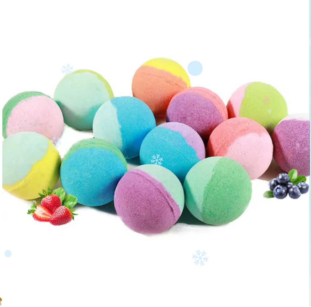 Natural Bath Bombs for Kids with Mega Bubbles & Surprise Inside