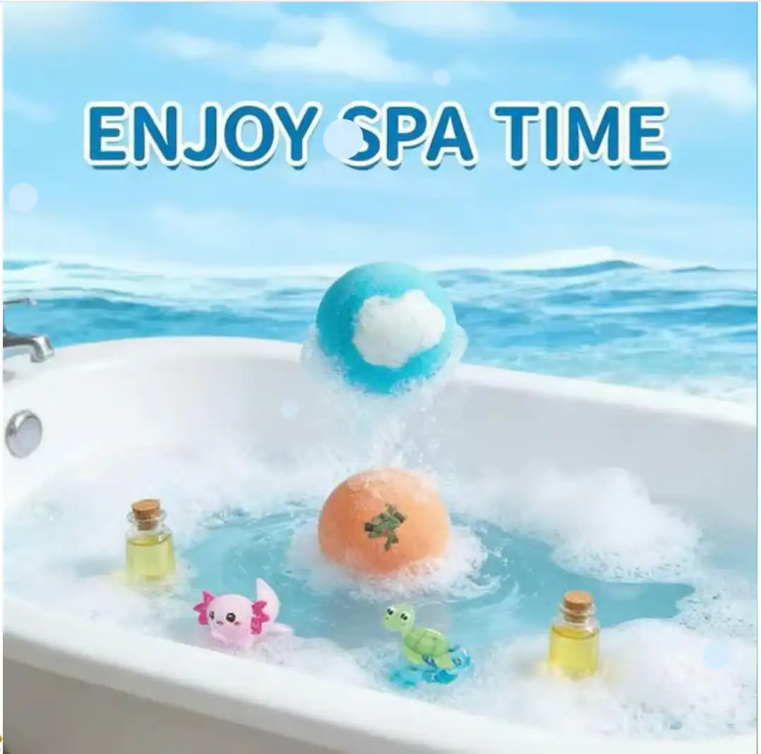Natural Bath Bombs for Kids with Mega Bubbles & Surprise Inside