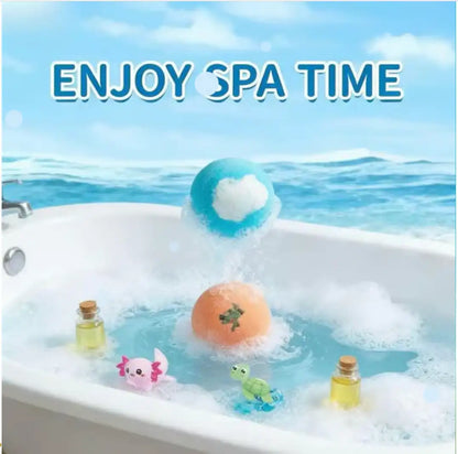 Natural Bath Bombs for Kids with Mega Bubbles & Surprise Inside