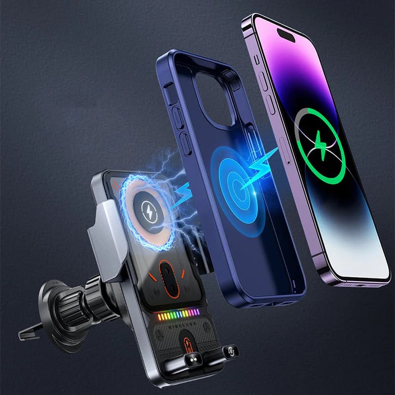 2-in-1 Smart Wireless Car Phone Mount