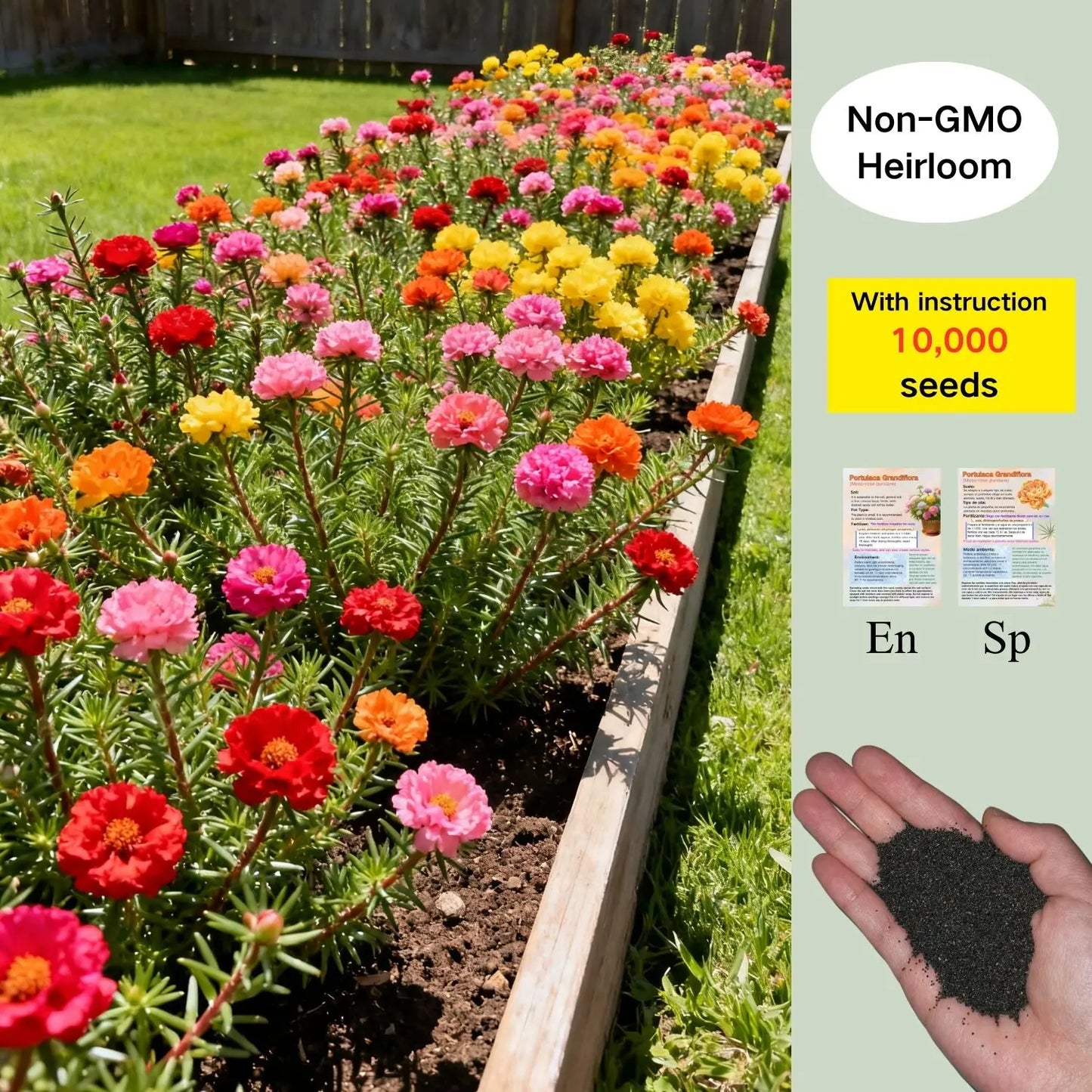 Mixed Color Portulaca Seeds Attract Pollinators