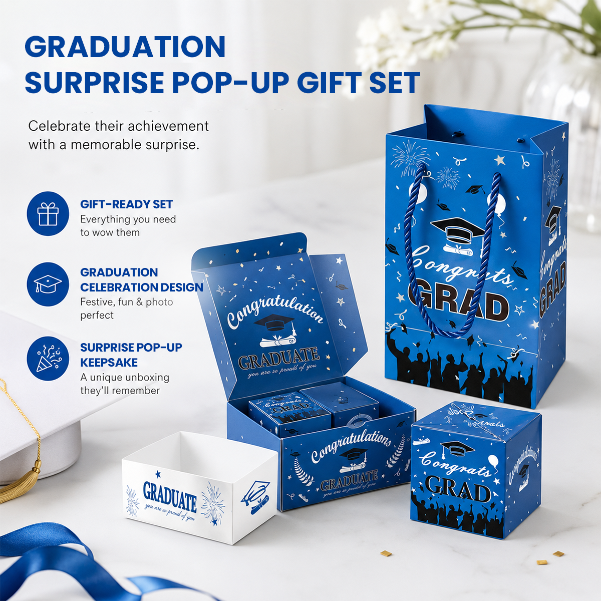 Surprise Pop-Up Gift Box for Graduation & Birthdays