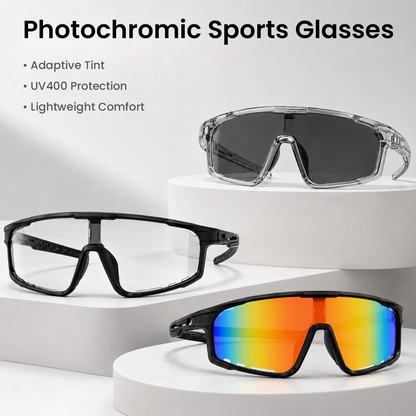 Photochromic Sports Sunglasses for Driving & Outdoor Activities