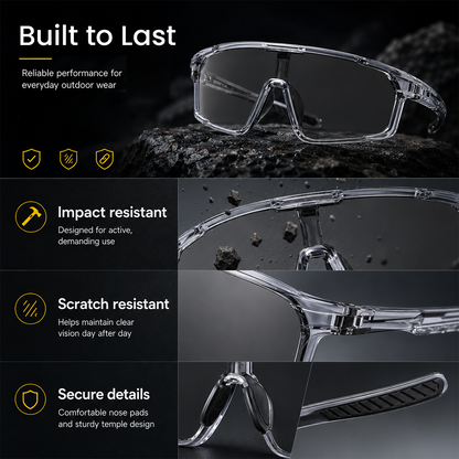 Photochromic Sports Sunglasses for Driving & Outdoor Activities
