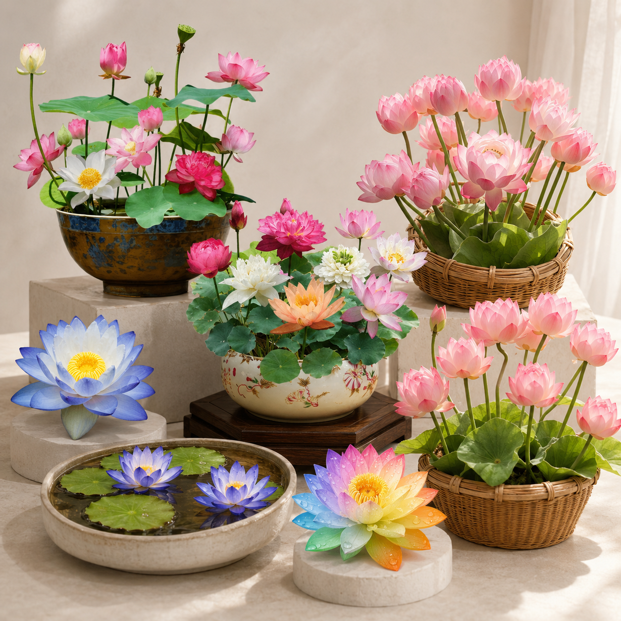 🌸[7 days germination]💐The Sacred Bonsai Bowl Lotus Flower