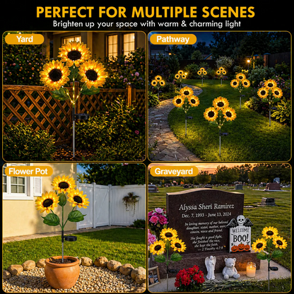 Solar Sunflower LED Lights Outdoor Waterproof Decor🌻