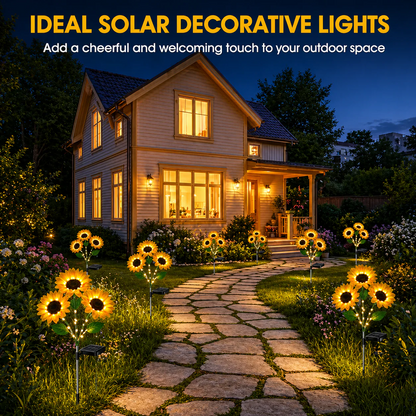 Solar Sunflower LED Lights Outdoor Waterproof Decor🌻