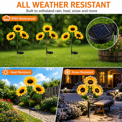 Solar Sunflower LED Lights Outdoor Waterproof Decor🌻