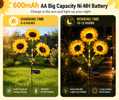Solar Sunflower LED Lights Outdoor Waterproof Decor🌻