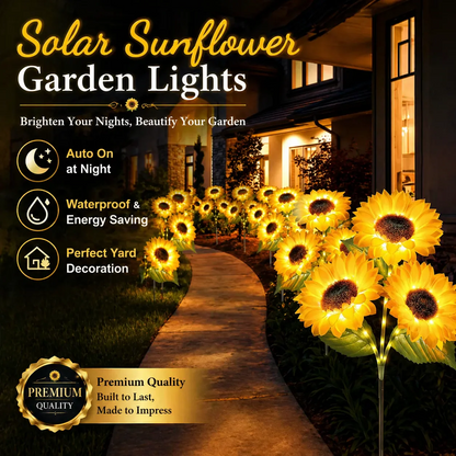 Solar Sunflower LED Lights Outdoor Waterproof Decor🌻