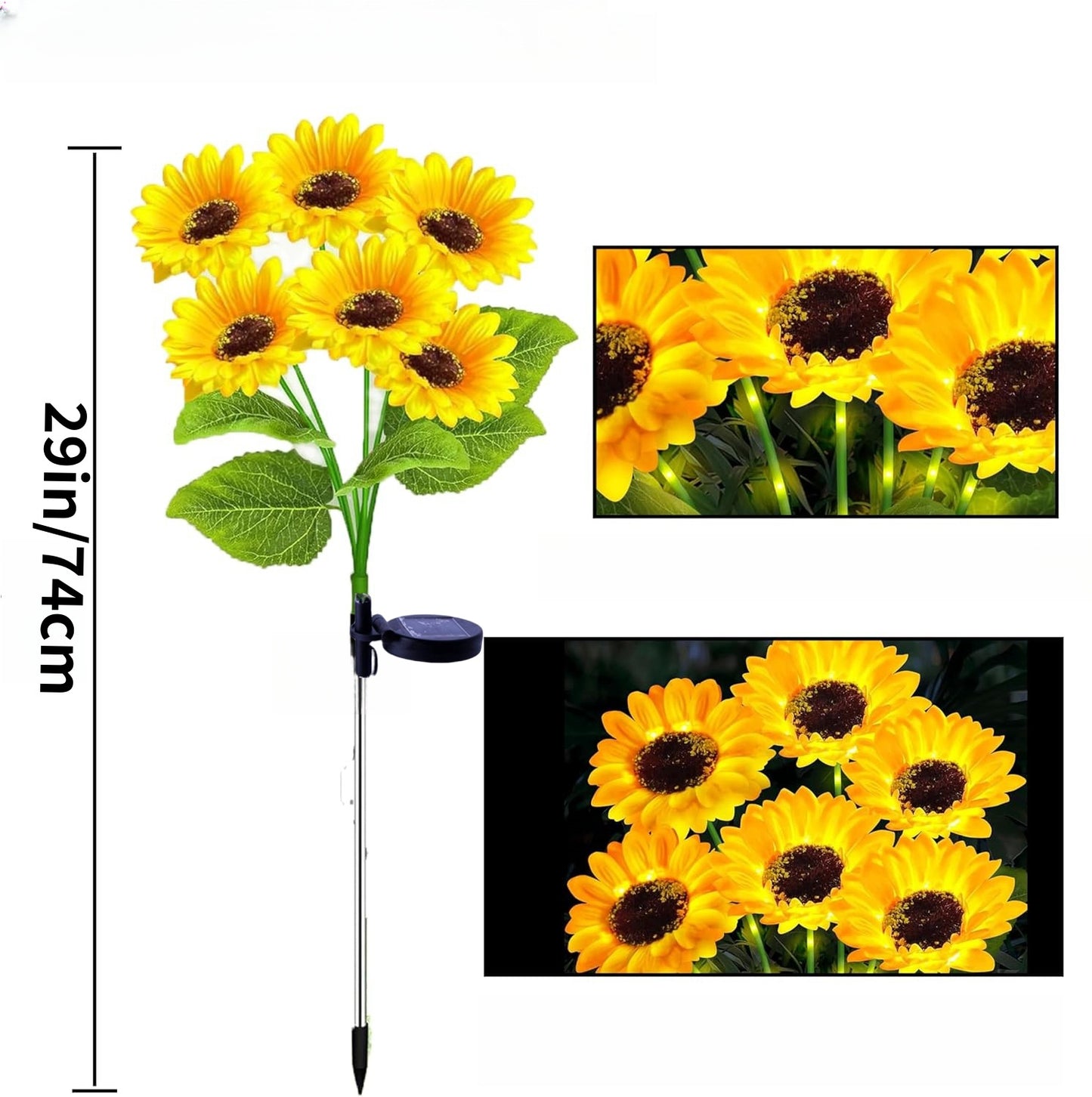 Solar Sunflower LED Lights Outdoor Waterproof Decor🌻