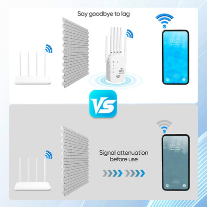 6-Antenna WiFi Extender 1200Mbps Dual Band