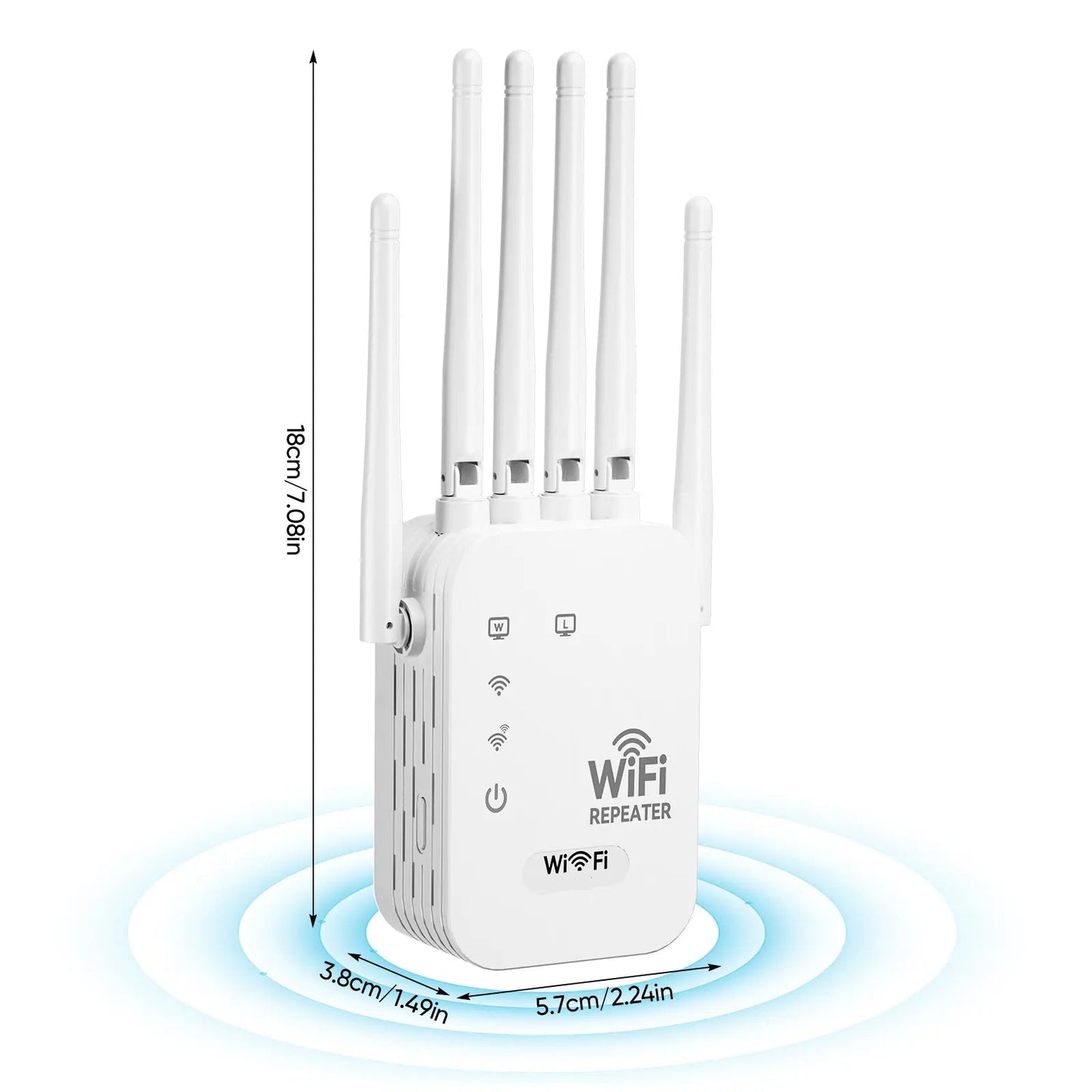 6-Antenna WiFi Extender 1200Mbps Dual Band