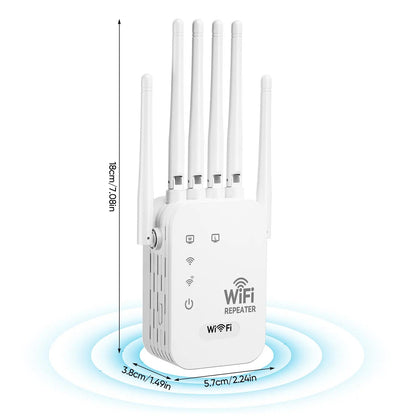 6-Antenna WiFi Extender 1200Mbps Dual Band