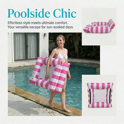 Inflatable Water Hammock Pool Float Lounge Chair