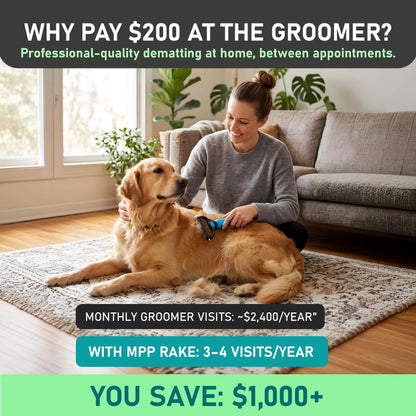 Gentle Deshedding Grooming Brush for Pain-Free Pet Coat Care