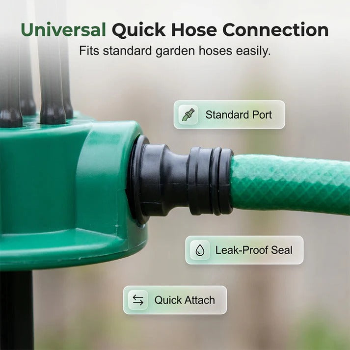 360° Flexible Garden Sprinkler with Adjustable Multi-Directional Water Spray