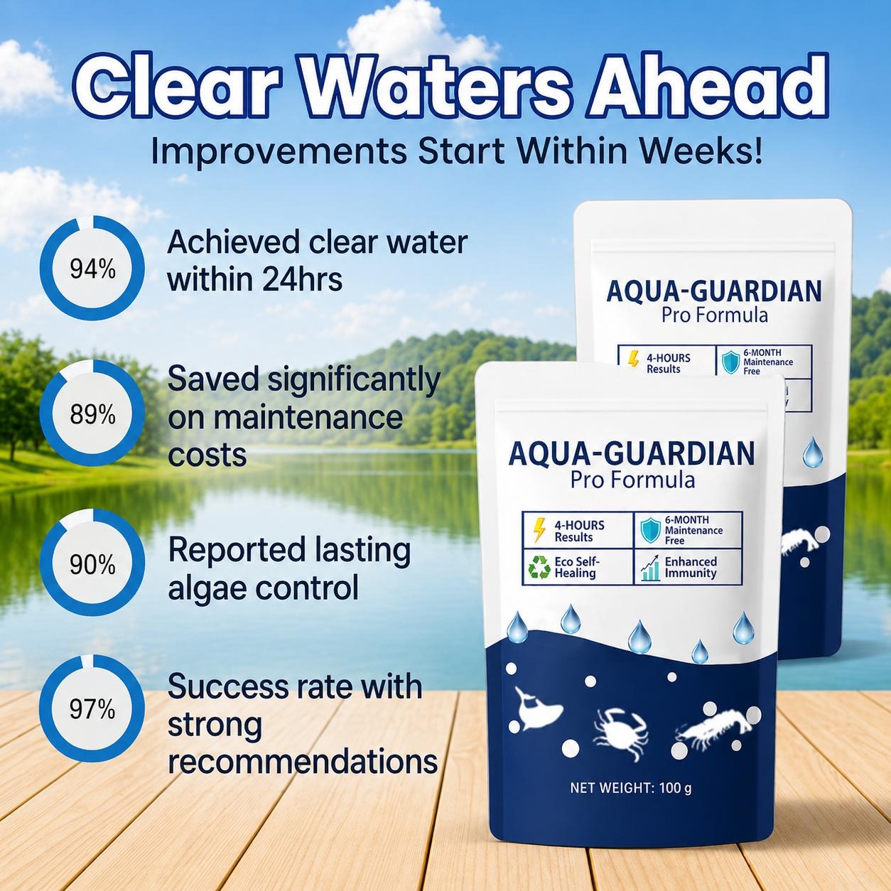 Natural Pond Water Clarifier for Crystal Clear Aquatic Ecosystems