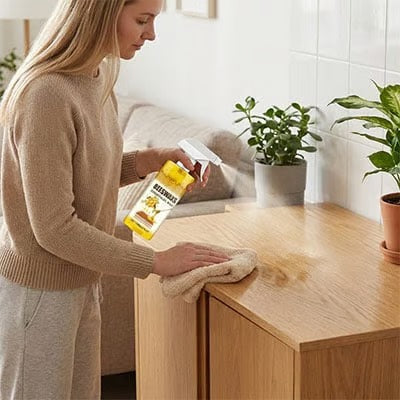 Natural Beeswax Floor Polish Spray for Wood Shine Protection