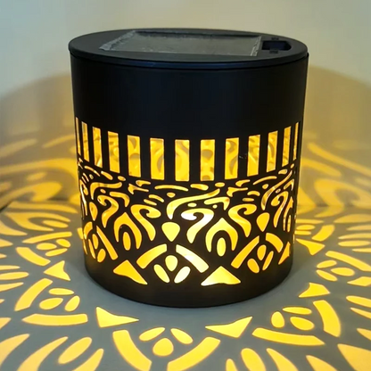 Solar Mandala Projection Wall Light for Outdoor Garden Decor