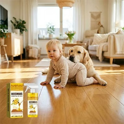 Natural Beeswax Floor Polish Spray for Wood Shine Protection