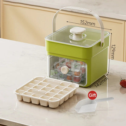 Handled Press-Type Ice Cube Tray (Double-Layer) For any summer moment