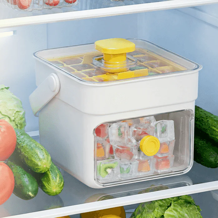 Handled Press-Type Ice Cube Tray (Double-Layer) For any summer moment