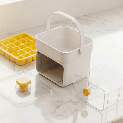 Handled Press-Type Ice Cube Tray (Double-Layer) For any summer moment