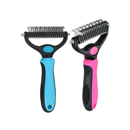 Gentle Deshedding Grooming Brush for Pain-Free Pet Coat Care