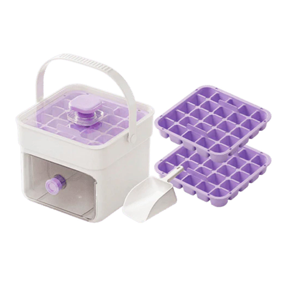 Handled Press-Type Ice Cube Tray (Double-Layer) For any summer moment