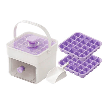Handled Press-Type Ice Cube Tray (Double-Layer) For any summer moment