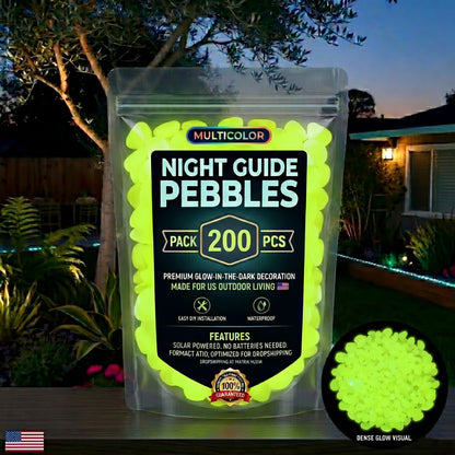 🌈Colorful Glow-in-the-Dark Garden Stones