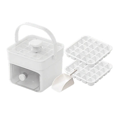 Handled Press-Type Ice Cube Tray (Double-Layer) For any summer moment