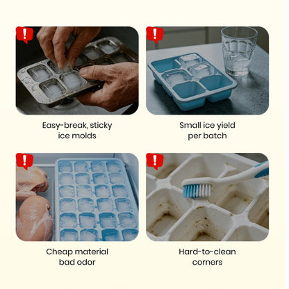Handled Press-Type Ice Cube Tray (Double-Layer) For any summer moment